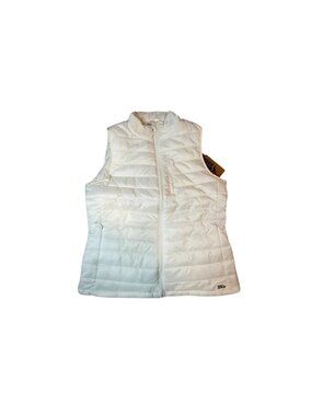 Eddie Bauer Womens XL Alpine Vest In Coconut Milk Color Stormrepel Nylon Quilted